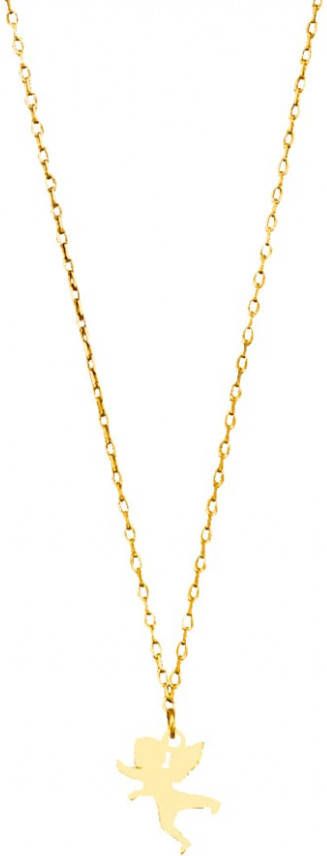 KLiNGEL Hanger met ketting van 9 kt. Geelgoudkleur