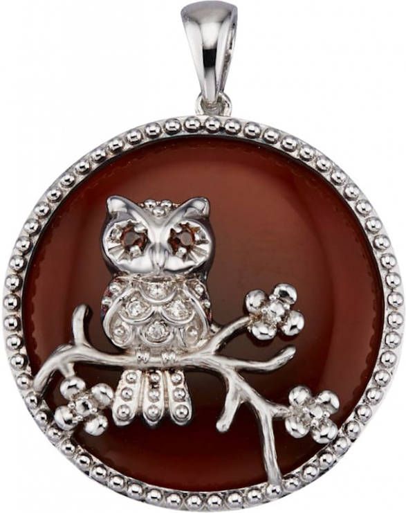 KLiNGEL Hanger met uilmotief Zilverkleur
