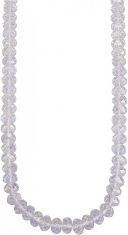 KLiNGEL Ketting met bergkristallen, van echt zilver Wit