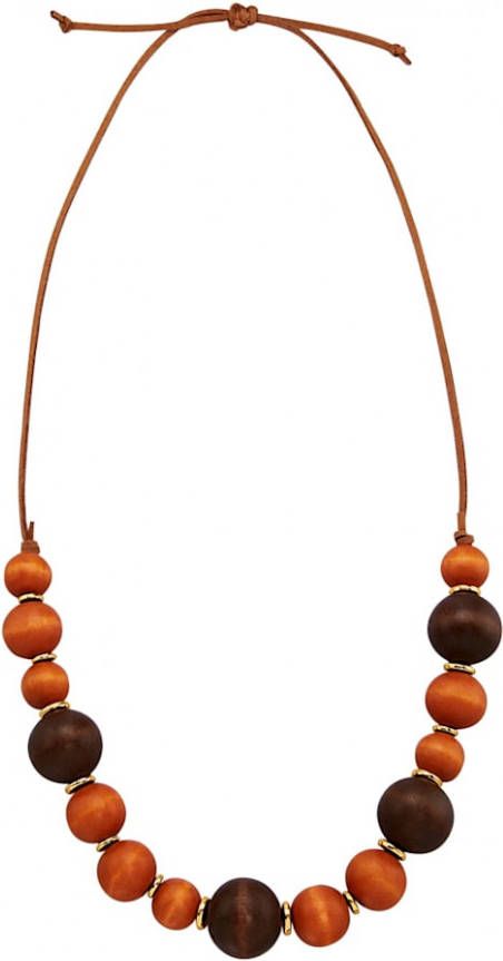 KLiNGEL Ketting met houten kraaltjes Multicolor