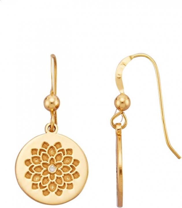 KLiNGEL Oorbellen met diamanten Geelgoudkleur