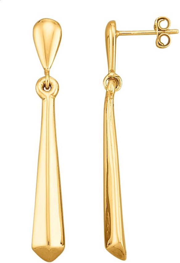 KLiNGEL Oorbellen van echt zilver Geelgoudkleur