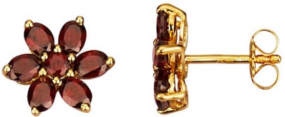 KLiNGEL Oorstekers met granaten Goudkleur