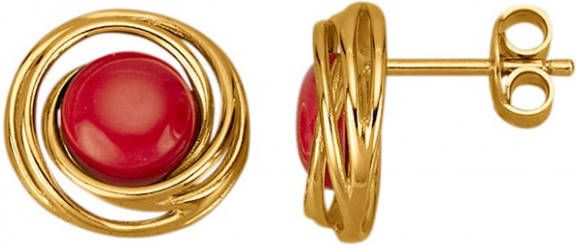 KLiNGEL Oorstekers met koralen Goudkleur