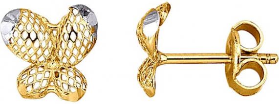 KLiNGEL Oorstekers Vlinder 9 kt. Geelgoudkleur