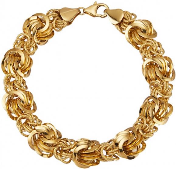 KLiNGEL Rozenarmband 9 kt. Geelgoudkleur