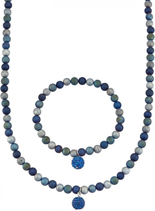 KLiNGEL Sieradenset met gekleurde stenen Blauw