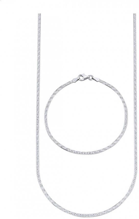 KLiNGEL Sieradenset met structuur Zilverkleur