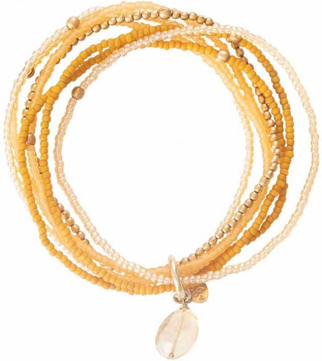 A Beautiful Story Armbanden Nirmala Citrine Gold Bracelet Geel