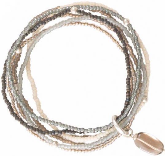 A Beautiful Story Armbanden Nirmala Smokey Quartz Bracelet Beige