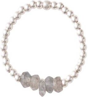 A Beautiful Story Ringen Beauty Labradorite Silver Ring M/L Grijs