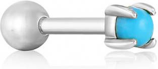 Ania Haie Oorbellen Cabochon Barbell Single Earring Zilverkleurig