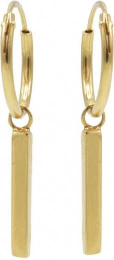 Karma Oorbellen Hoops Symbols Long Tube Goudkleurig