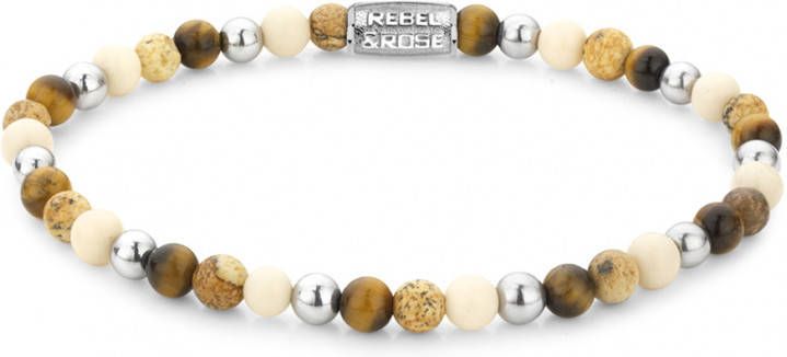 Rebel and Rose Armbanden Autumn Love 4mm Beige