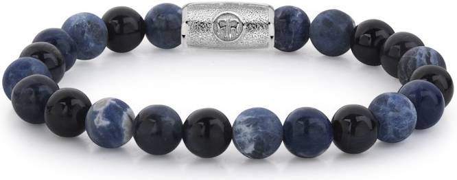 Rebel and Rose Armbanden Blue Rocks 8mm Blauw