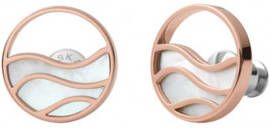 skagen Oorbellen Agnethe Ros&#233, goudkleurig