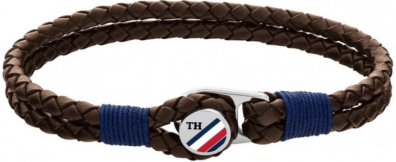 Tommy Hilfiger Armbanden Button Leather Bracelet Bruin