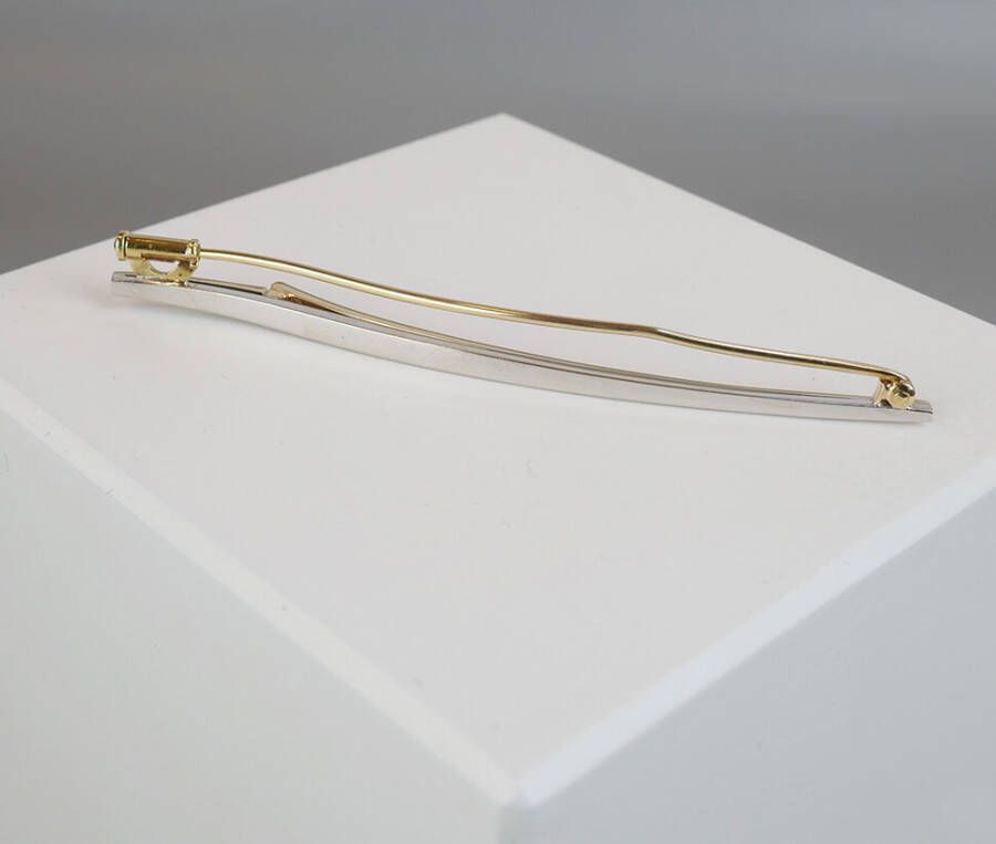 Christian Bicolor gouden broche met diamant