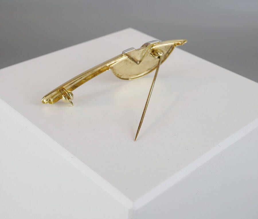 Christian Bicolor gouden fantasie broche