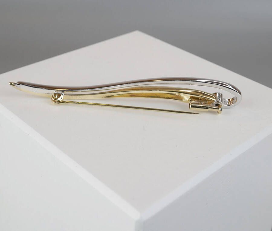 Christian Gouden bicolor broche