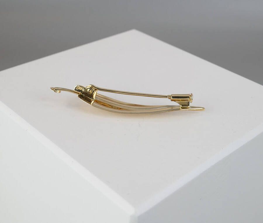Christian Gouden veer broche