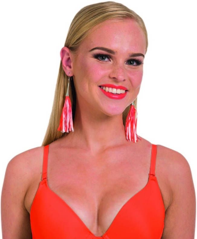Confetti Oranje oorbellen