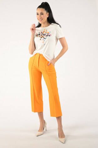 Marc Cain t shirt met uc 48.32 j45 314 a , Wit, Dames