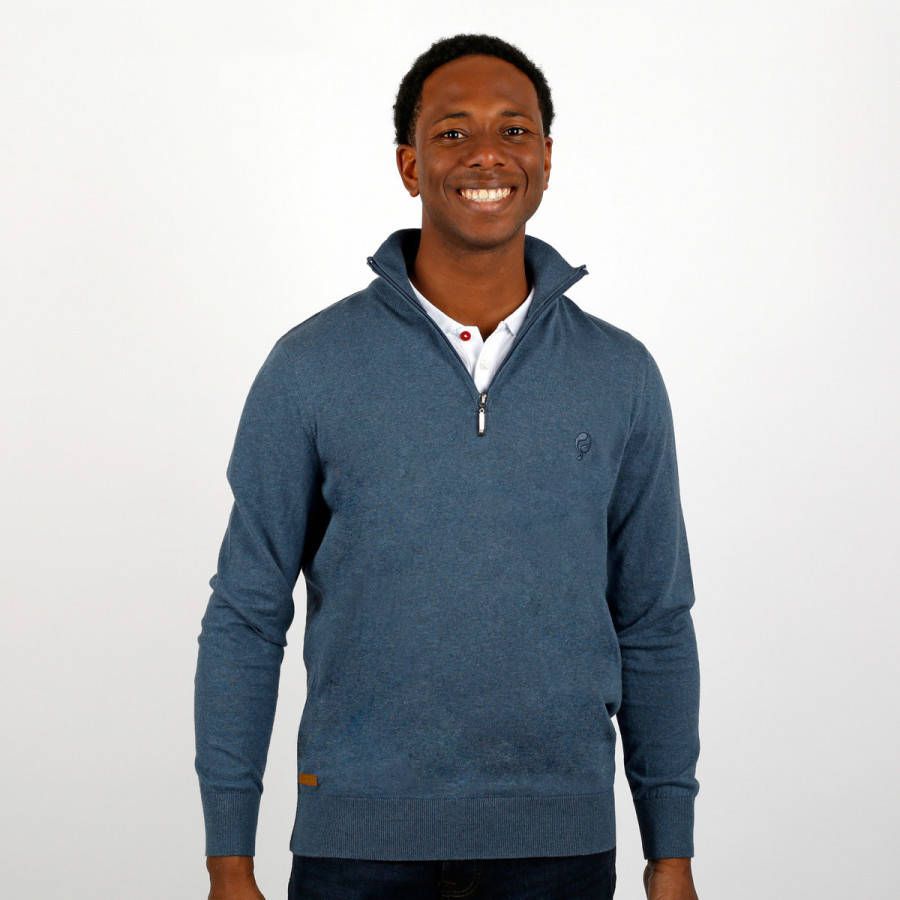 Quick-Q1905 2e item 50% | Heren Trui Kralingen | Licht Denim Blauw