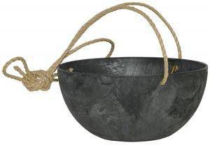 Plantenwinkel.nl Fiona hangende bloempot zwart 25 cm