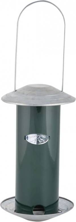Merkloos Metalen Vogel Voedersilo Groen Aan Hanger 23 Cm Vogelvoederhuisjes