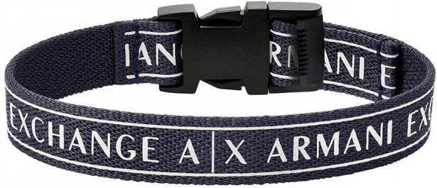 Armani Exchange armband AXG0081040 Logo donkerblauw