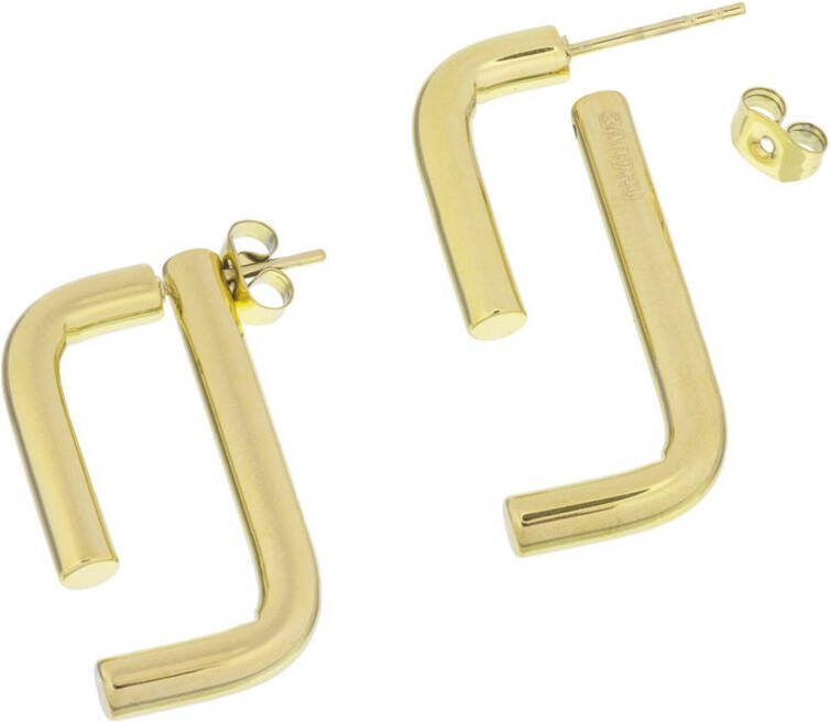 Bandhu oorbellen Linked goudkleurig