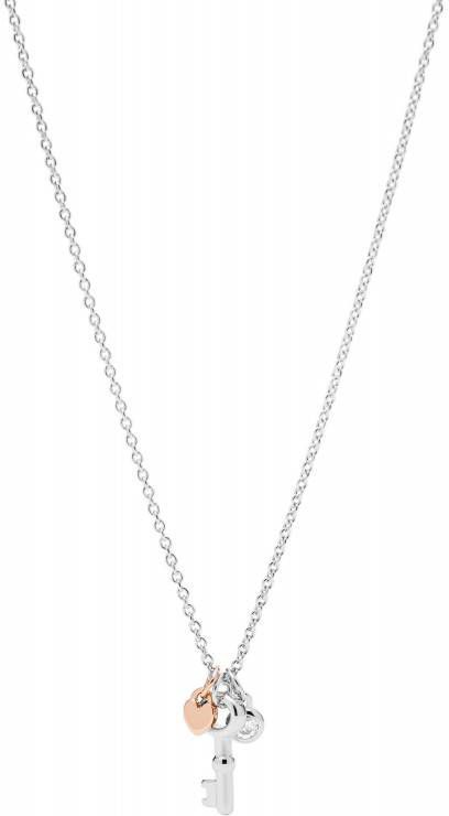 Fossil Ketting van zilver met hanger JFS00467998