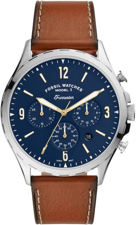 Fossil horloge FS5607 Forrester Chrono bruin
