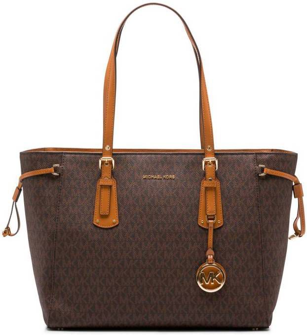 Michael Kors Voyager Medium schoudertas met logoprint