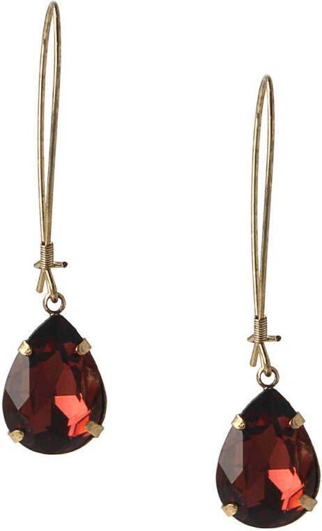 Otazu met goud vergulde oorbellen met Swaroski Kristallen Ida