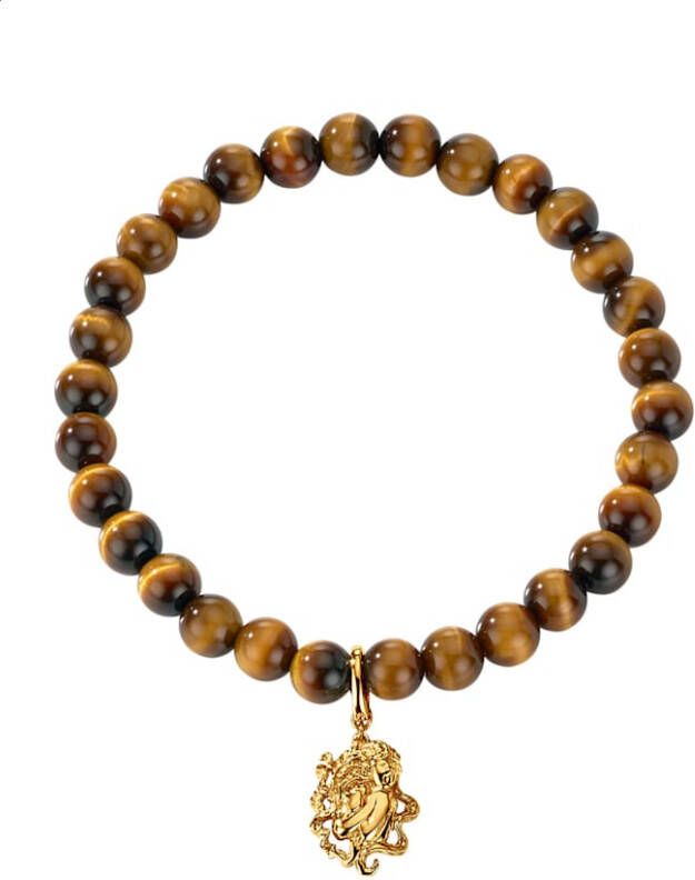 Diemer Farbstein Armband Geboortesteen Maagd van tijgeroog Bruin