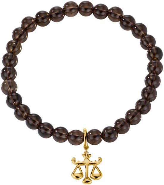 Diemer Farbstein Armband Geboortesteen Weegschaal van rookkwartsen Bruin
