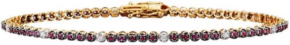 Diemer Farbstein Armband met robijnen en briljanten Rood