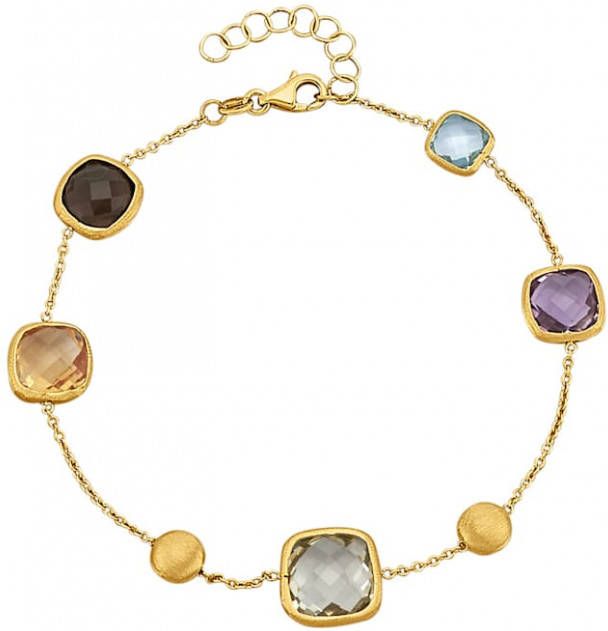 Diemer Farbstein Armband met gekleurde stenen Multicolor