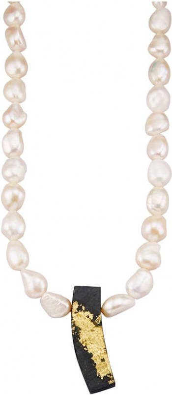 Diemer Farbstein Collier van echt zilver Wit