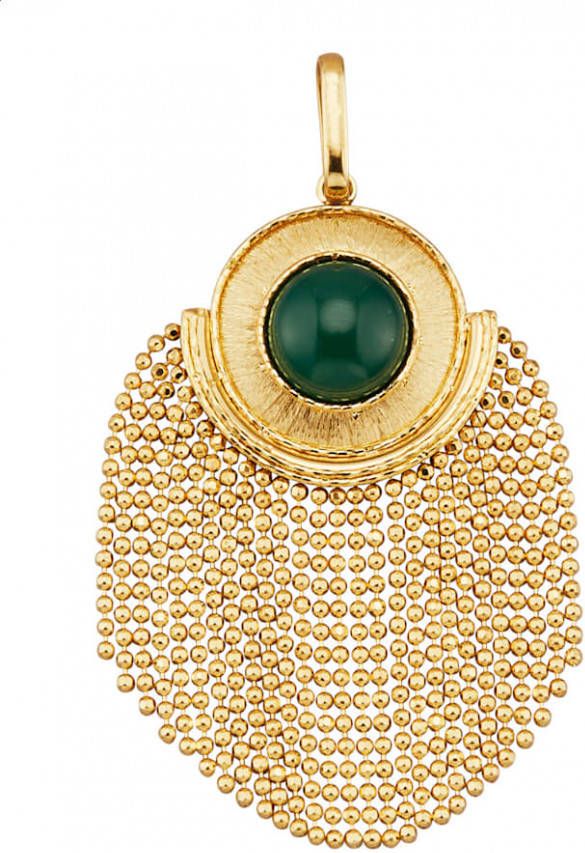 Diemer Farbstein Hanger met groene agaat Groen