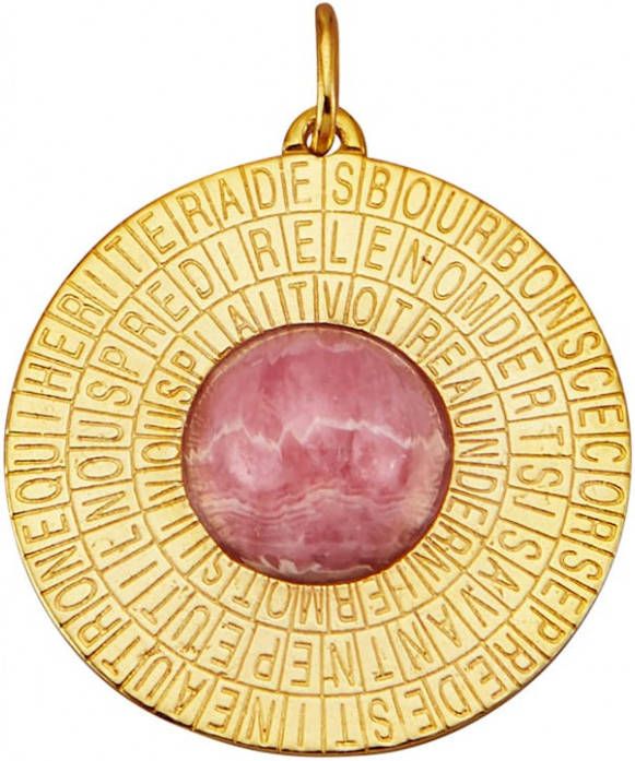 Diemer Farbstein Hanger van echt zilver Roze