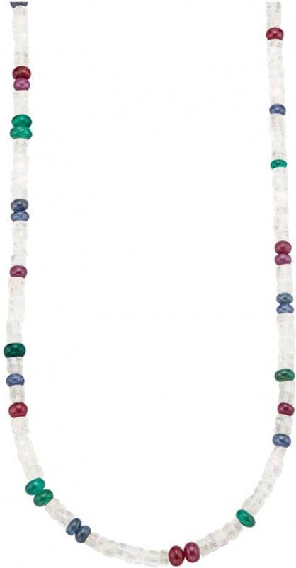 Diemer Farbstein Ketting met robijnen, saffieren en smaragden Multicolor