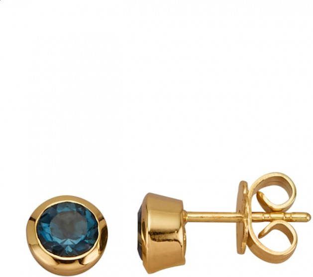 Diemer Farbstein Oorstekers met London blauwtopazen Blauw