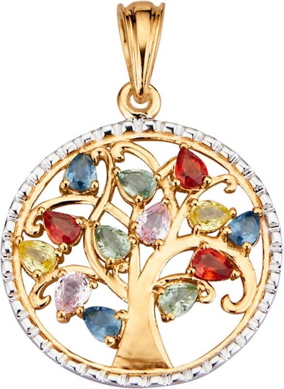 Diemer Farbstein Hanger met saffieren Multicolor