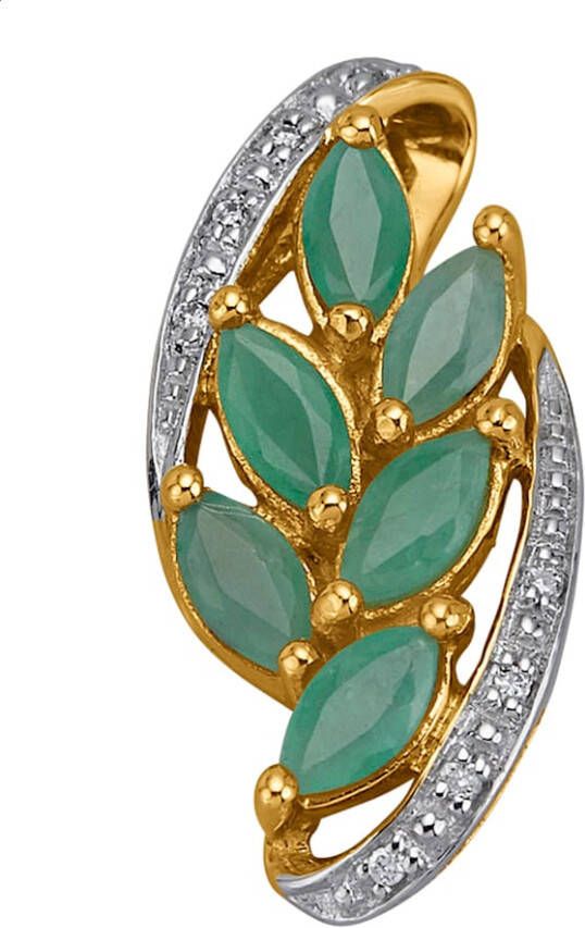 Diemer Farbstein Hanger met smaragden en diamanten Groen