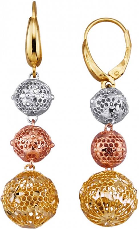 Diemer Gold Oorbellen van 14 kt. goud Multicolor