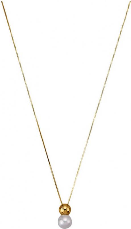 diemer perle Hanger met ketting 1 witte cultivé zoetwaterparel Wit