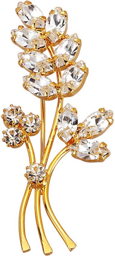 Golden Style Broche met kristallen Goudkleur